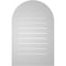 Ekena Millwork Round Top Surface Mount PVC Gable Vent: Functional, w/ 3-1/2"W x 1"P Standard Frame, 22"W x 34"H GVPRT22X3401SF - alternate 2